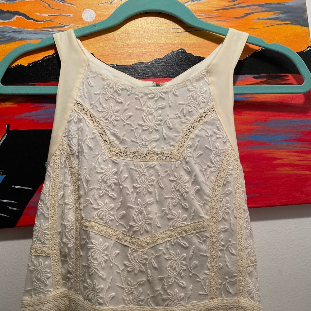 White knee length tea dress